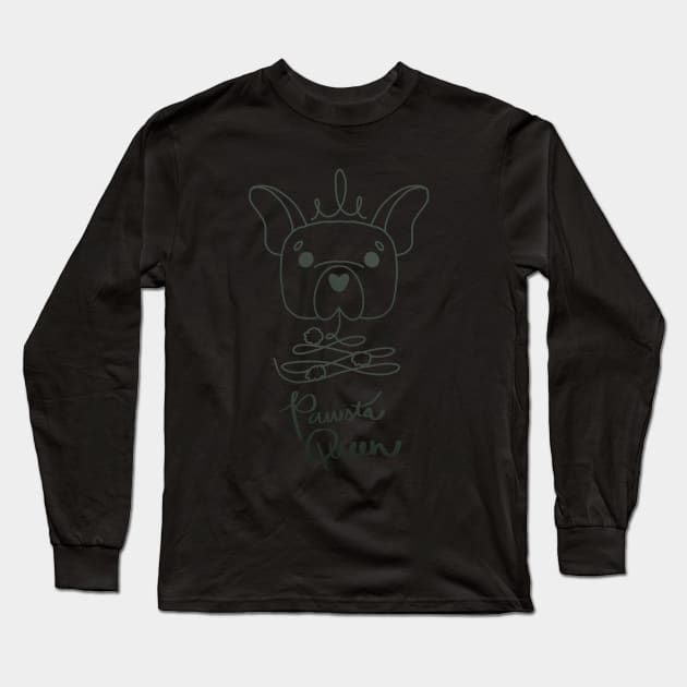 Pasta Frenchie Long Sleeve T-Shirt by Bella Vita Shirts